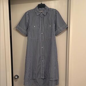 Everlane Navy and White Striped Shirt
